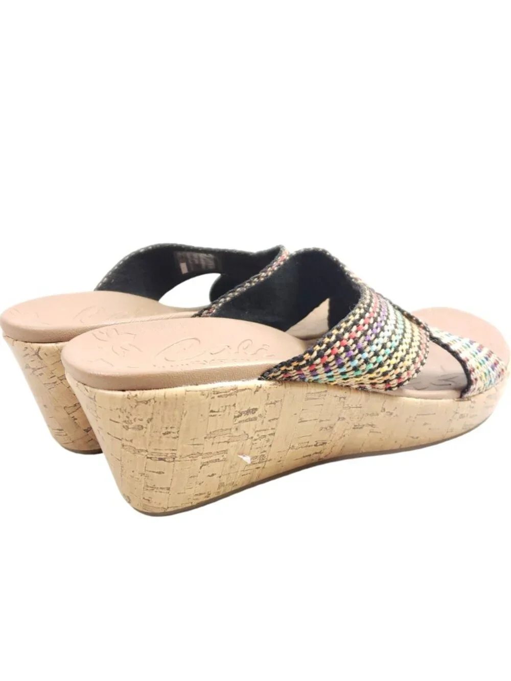 Skechers Cali Luxe Foam Womens Size 9 Wide Beverlee Multicolor Wedge Sandals - Picture 4 of 9